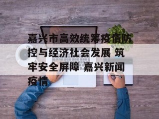 嘉兴市高效统筹疫情防控与经济社会发展 筑牢安全屏障 嘉兴新闻疫情